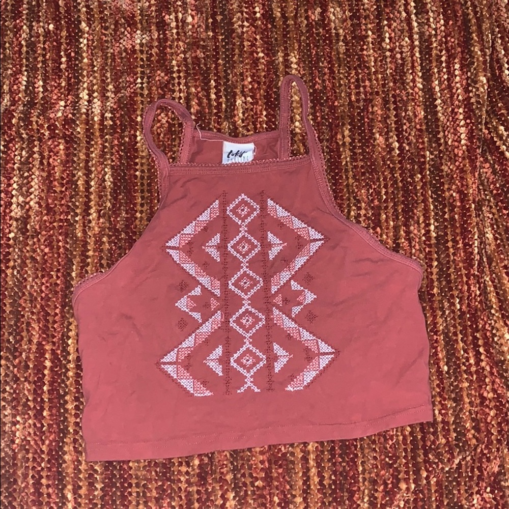 Rust orange crop top